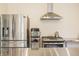 Modern kitchen featuring stainless steel appliances and ample counter space at 1510 Continental Dr, Zionsville, IN 46077