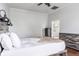 Tranquil main bedroom with hardwood floors, offering a glimpse into the en suite bathroom at 1510 Continental Dr, Zionsville, IN 46077