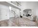 Expansive foyer with tile flooring, high ceilings, and views of the dining room at 16285 Remington Dr, Fishers, IN 46037