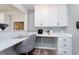 Desk area with ample countertop space, storage drawers, and open view at 3907 Goodwin Dr, Zionsville, IN 46077