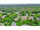 Expansive aerial view showcasing the lush, green neighborhood with well-maintained lawns and tree-lined streets at 3996 Brockton Manor N Dr, Greenwood, IN 46143