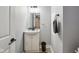 Cozy bathroom features a modern vanity, a stylish faucet, and neutral color scheme; creating a soothing space at 4245 Guilford Ave, Indianapolis, IN 46205