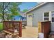 Backyard deck showcases outdoor seating and a view of the well-maintained yard at 4245 Guilford Ave, Indianapolis, IN 46205