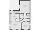Floorplan showing the layout of the rooms, including the living room, kitchen, bedrooms, and bathrooms at 425 S Oakland Ave, Indianapolis, IN 46201