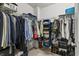 Walk-in closet featuring wire shelving, hanging rods, and organized clothing at 4629 Rainwater Ln, Whitestown, IN 46075