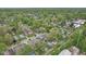 Aerial view of a neighborhood with tree-lined streets and a mix of houses and mature trees at 4810 Winthrop Ave, Indianapolis, IN 46205