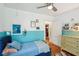 Bright bedroom with a two-tone color scheme, hardwood floors, and a cozy atmosphere at 4810 Winthrop Ave, Indianapolis, IN 46205