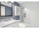 Modern bathroom featuring a vanity with marble countertop and glass enclosed shower at 51 Wilson Dr, Carmel, IN 46032