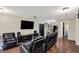 Entertainment area featuring theatre seating, speakers and large screen TV at 5348 Pelham Way, Indianapolis, IN 46216