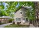 Charming home featuring a front deck with seating, a white door, and neutral-toned siding at 5829 Broadway St, Indianapolis, IN 46220