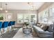 Airy living room with plenty of natural light, comfortable seating, and modern light fixture at 5829 Broadway St, Indianapolis, IN 46220