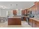 Well-lit kitchen with stainless steel appliances, dark wood cabinetry, an island, and decorative backsplash at 608 East 21St St, Indianapolis, IN 46202