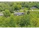 Expansive aerial view of a home nestled among lush trees on a sprawling, well-manicured lawn at 6464 Whitley Ln, Indianapolis, IN 46260