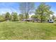 Large backyard with mature trees and ample green space at 6464 Whitley Ln, Indianapolis, IN 46260