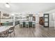 Spacious kitchen with bar stool seating, stylish countertops, and an open layout at 6464 Whitley Ln, Indianapolis, IN 46260