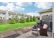 Lush backyard featuring a well-maintained lawn and a patio area perfect for outdoor relaxation and entertainment at 7045 Gavin Dr, Indianapolis, IN 46217
