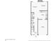 First floor plan featuring a living room, kitchen, dining room, garage, and bathroom at 7045 Gavin Dr, Indianapolis, IN 46217