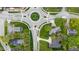 Aerial view of the property next to the S Guilford Rd & Main St roundabout at 780 Wilson Terrace Ct, Carmel, IN 46032