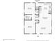 First floor plan featuring kitchen, dining room, living room, two bedrooms, and one bathroom at 944 N Harbison Ave, Indianapolis, IN 46219