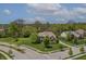 An aerial view showcases this property's location and landscaped yard in a lush, green neighborhood at 10504 Ruxton Ct, Fishers, IN 46040