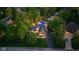 Expansive aerial view of a home with a pool and lush green surroundings in a serene neighborhood setting at 11245 Old Stone Dr, Indianapolis, IN 46236