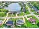 Breathtaking aerial view of a lakeside community with lush landscaping and beautiful homes at 12152 Teal Ln, Carmel, IN 46032
