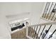 Elevated view of the wet bar with beverage cooler, from the stairway landing at 12152 Teal Ln, Carmel, IN 46032