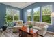 Comfortable living room bathed in natural light, complete with plush seating and scenic outdoor views at 12811 Corydon Dr, Fishers, IN 46037