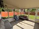Relaxing sunroom featuring plenty of natural light and comfortable seating with access to the backyard at 1513 Ashley Dr, Lebanon, IN 46052