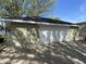 This backyard shot showcases the garage at 2141 Napoleon St, Indianapolis, IN 46203