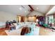 Inviting living room with hardwood floors, vaulted ceilings, and stylish furnishings at 265 Monticello Dr, Greenwood, IN 46142