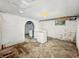 Unfinished basement with laundry area featuring a washer and dryer at 3516 Janet Dr, Indianapolis, IN 46218