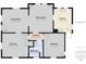 Detailed floor plan showcasing the layout of the home with dimensions for each room at 510 E 23Rd St, Anderson, IN 46016