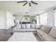 Open concept living room and kitchen area with great natural light and modern finishes at 5770 Flagler Ln, Brownsburg, IN 46112