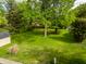 Expansive backyard with mature trees and lush green lawn at 6938 Rio Grande Dr, Indianapolis, IN 46217
