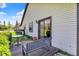 Backyard patio with seating area and view of the house at 7702 Justin Ln, Indianapolis, IN 46219