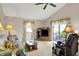 Comfortable living area with sliding glass doors and outdoor patio access at 7702 Justin Ln, Indianapolis, IN 46219