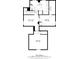 Second floor plan showing Gathering room, bedrooms, bath, and attic layout with dimensions at 809 N Temple Ave, Indianapolis, IN 46201