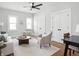 Inviting living room filled with natural light, featuring hardwood floors and neutral, elegant decor at 809 N Temple Ave, Indianapolis, IN 46201