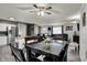 Updated kitchen with stainless steel appliances, white cabinets, and a view of the patio through sliding glass doors at 8103 Laughlin Dr, Indianapolis, IN 46219