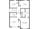 Upstairs floor plan featuring bedrooms, bathrooms, hall and walk in closet at 8108 Amarillo Dr, Indianapolis, IN 46237