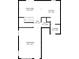 Floor plan featuring the dining area, kitchen, hall, bath, laundry, and living room at 8108 Amarillo Dr, Indianapolis, IN 46237