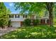 Charming two-story home with a well-manicured lawn and a combination of white and brick exterior at 8227 Hoover Ln, Indianapolis, IN 46260