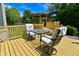 Back deck featuring a table and two chairs at 8627 Lansdowne Dr, Fishers, IN 46038