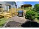 View of the back deck with outdoor grill and a gazebo at 8627 Lansdowne Dr, Fishers, IN 46038