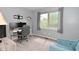 Bedroom with neutral carpet, a large window, and a comfortable chair at 8627 Lansdowne Dr, Fishers, IN 46038