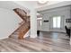 Entryway with staircase, view of office and open entryway at 8627 Lansdowne Dr, Fishers, IN 46038