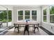 Bright dining room with large windows overlooking outdoor pool at 9155 Kerwood Dr, Indianapolis, IN 46240