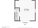 Layout of the pool house bathroom and storage area at 9155 Kerwood Dr, Indianapolis, IN 46240