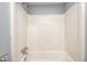 An interior view of the shower with standard shower head and basic shower controls at 101 N Westbury Rd, Pendleton, IN 46064